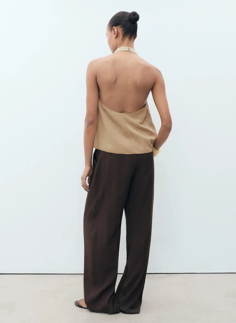 مانجو بلوزة ليوسل بياقة درابيه